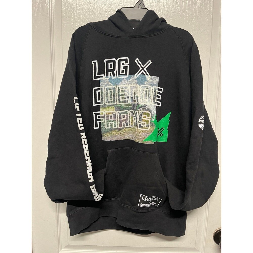 LRG x Doede Farms Black Graphic Hoodie Men’s Small NWOT Streetwear
